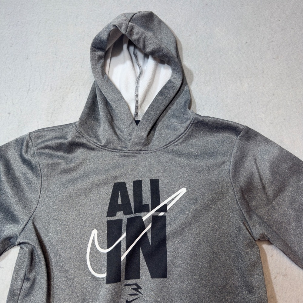 Nike 3 Brand Hoodie Youth Large Grey Excellent Russell Wilson All In Pullover